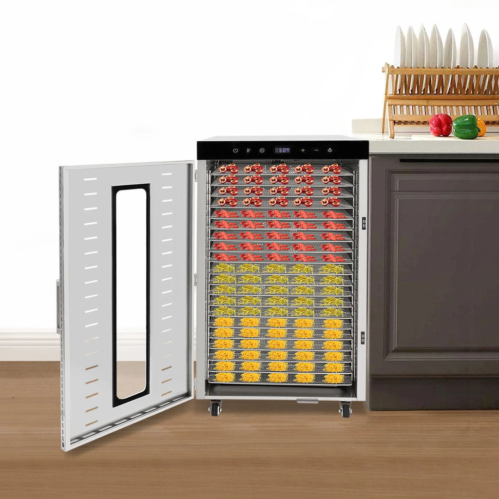 1700W Electric Food Dehydrator with Temperature Control 20 Stainless Steel Trays P7405