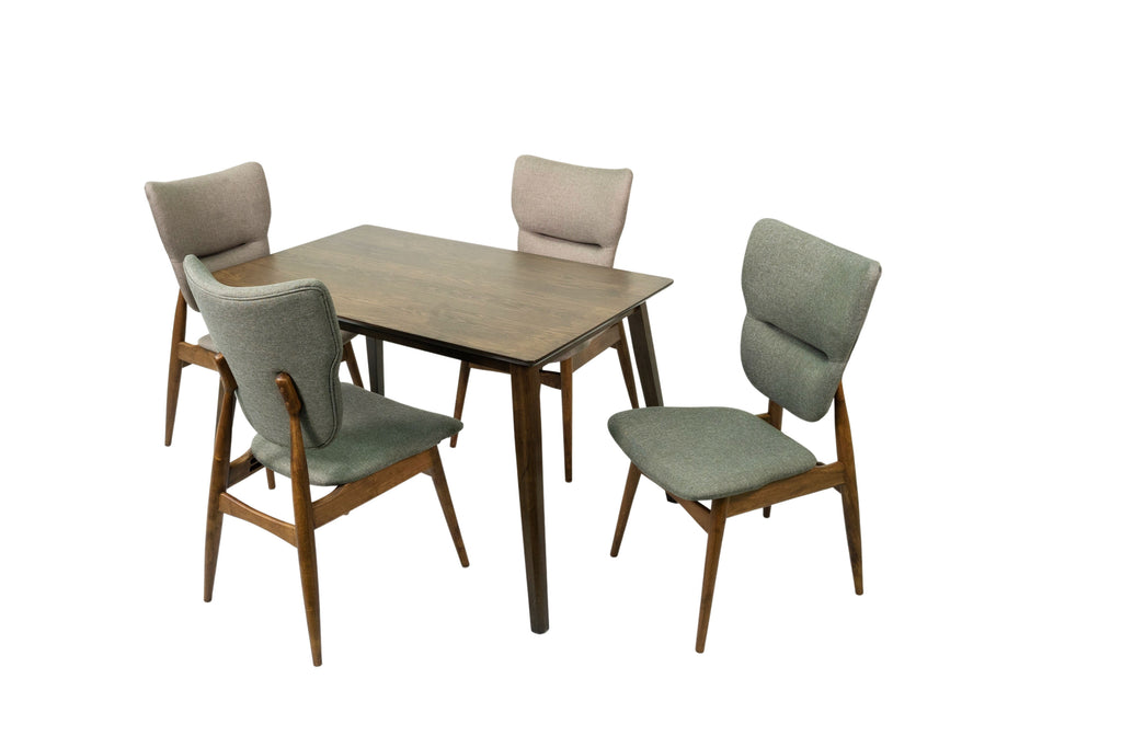 5-Piece Solid Wood Dining Table and 4 Chairs R120643