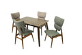 5-Piece Solid Wood Dining Table and 4 Chairs R120643