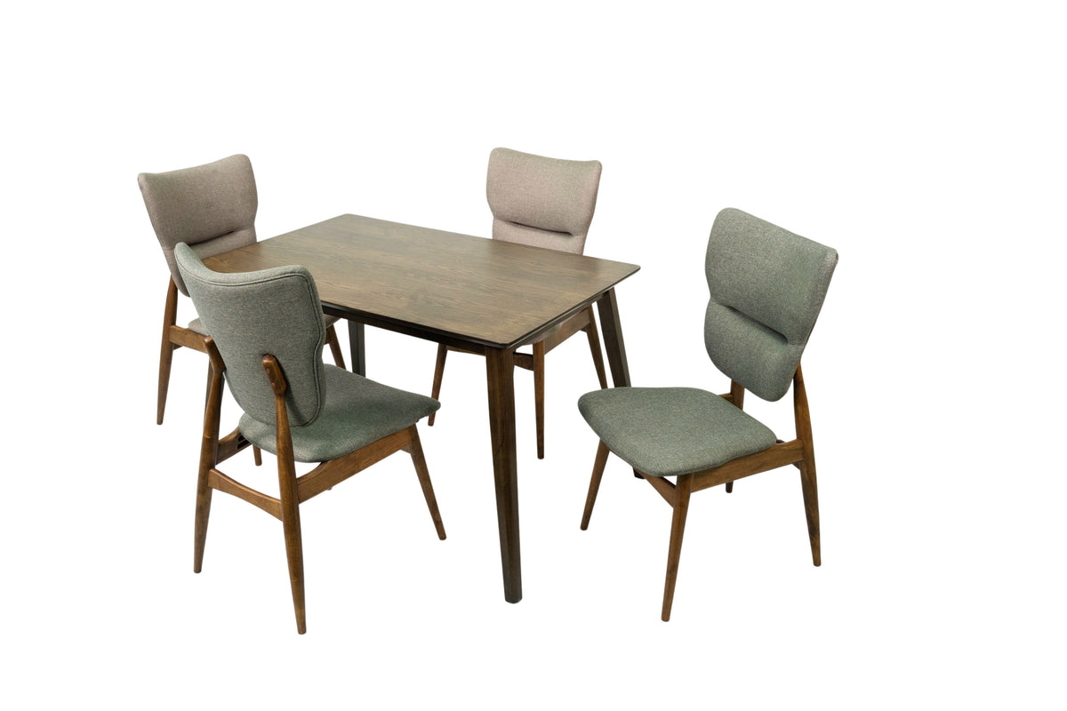 5-Piece Solid Wood Dining Table and 4 Chairs R120643