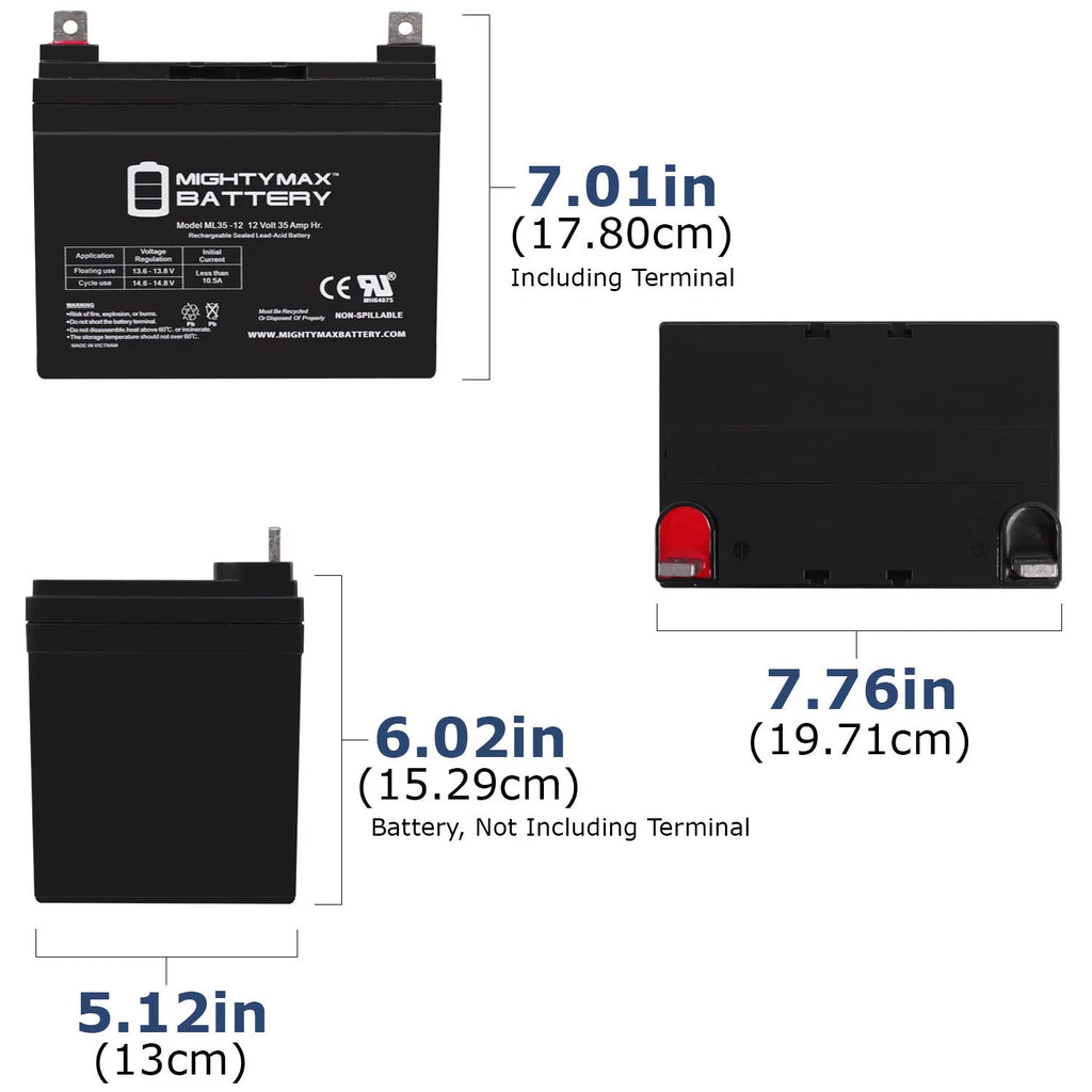 12V 35AH Deep Cycle SLA Battery S2705