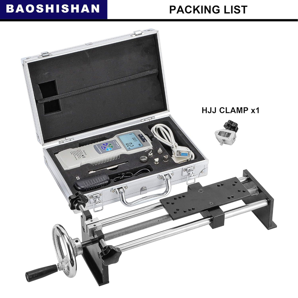 Digital Force Gauge Push Pull Gauge with Carrying Case, LCD Backlit Display, Metal Enclosures B55387