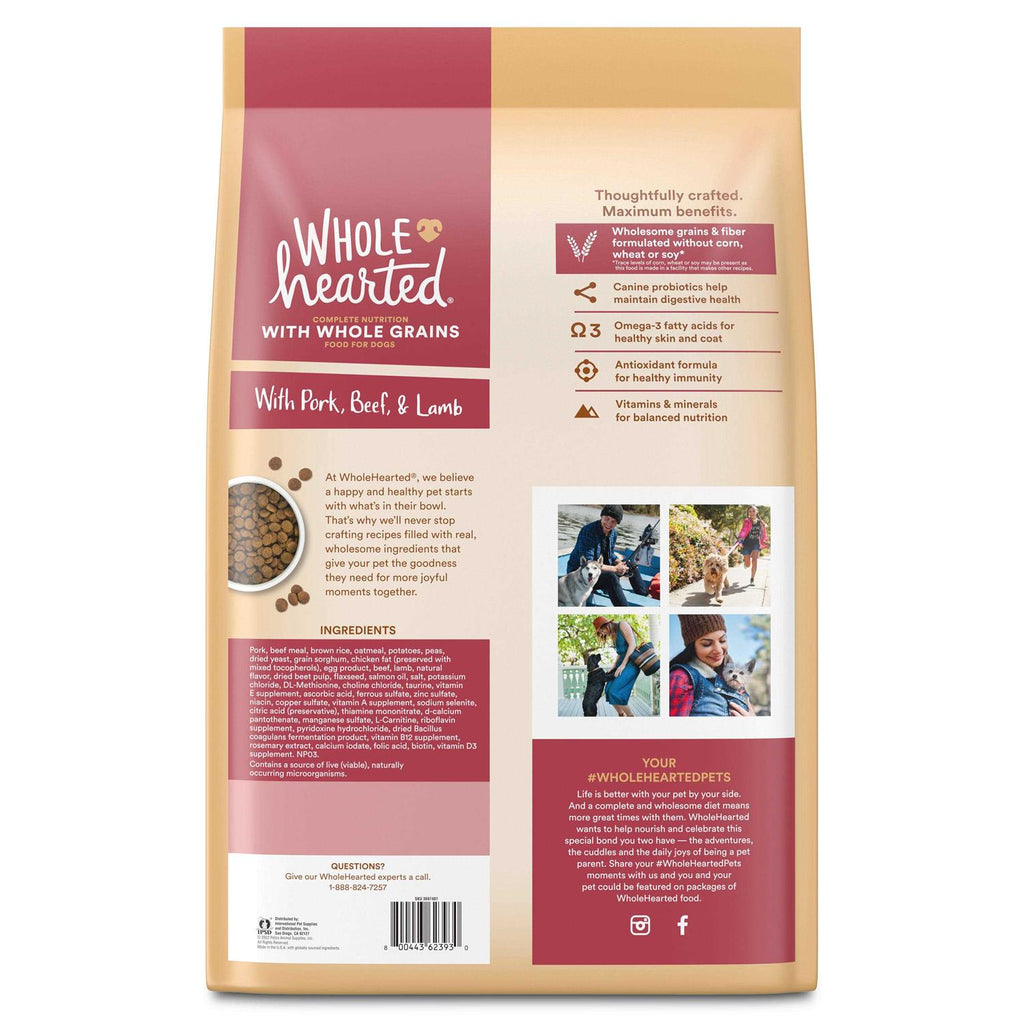 Whole Grains with Pork Beef & Lamb Dry Dog Food Y7825