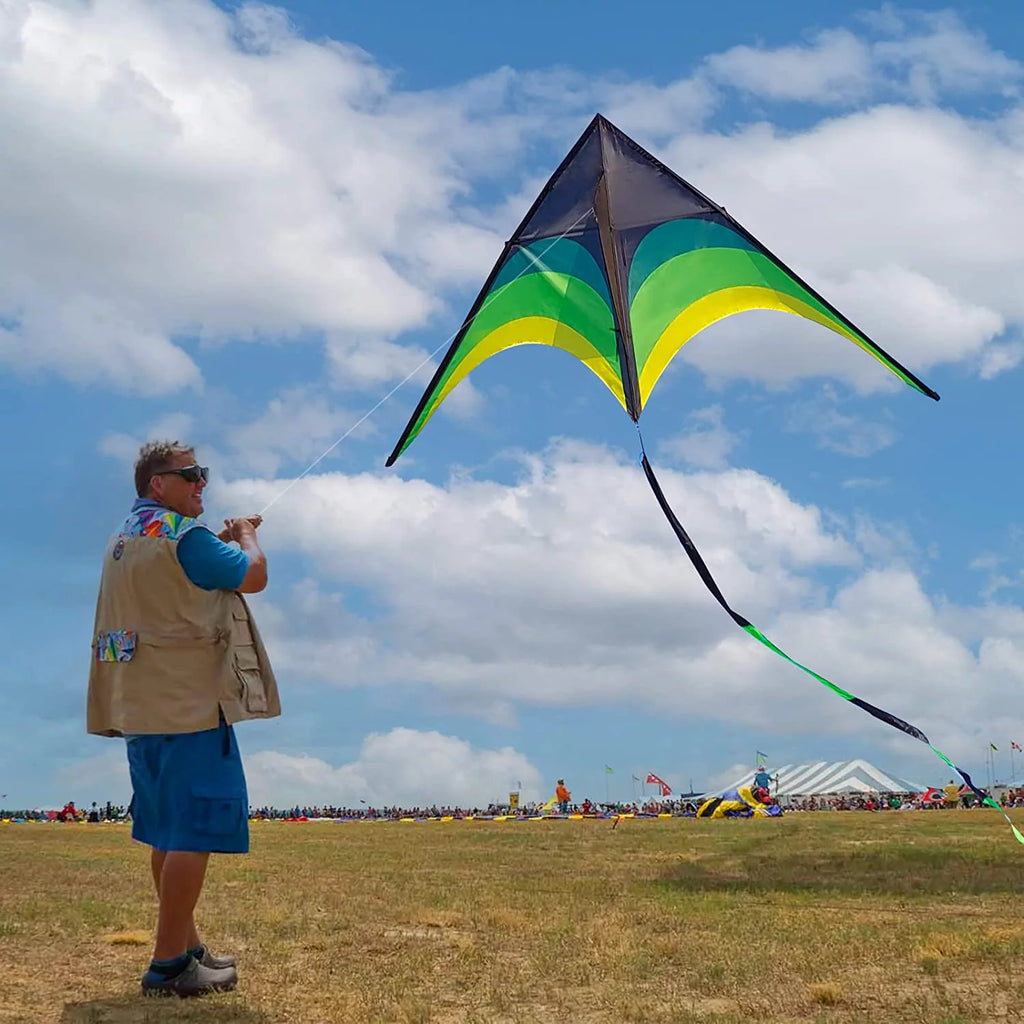 Black Green Giant Delta Kite S582