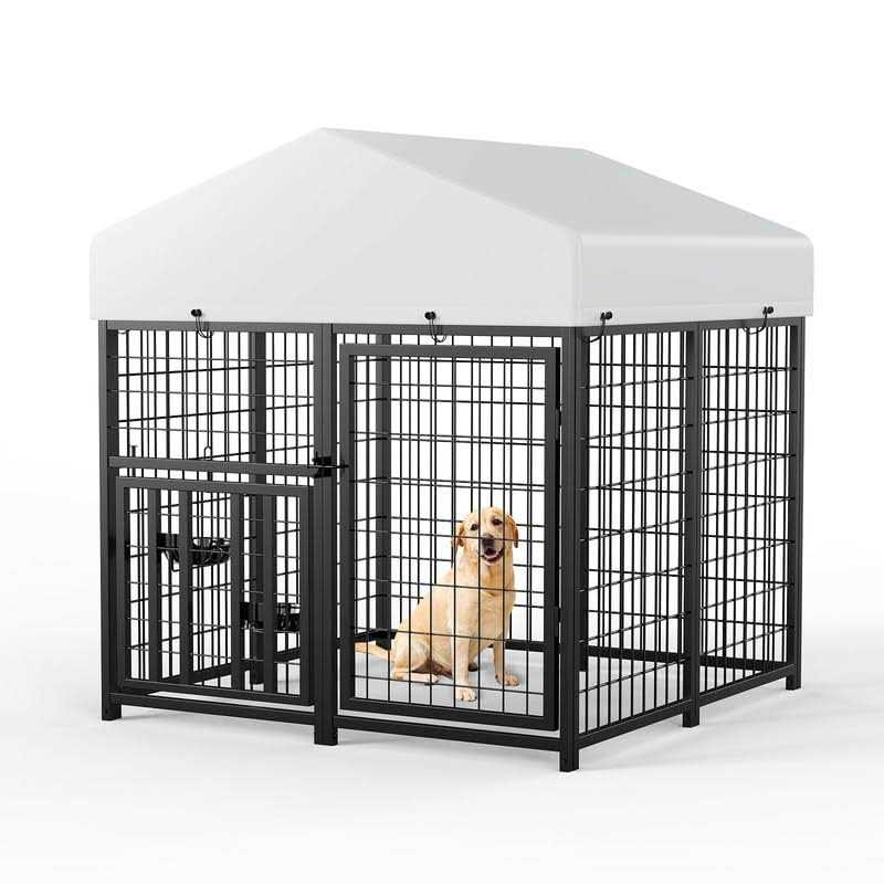 Large Dog Kennel Outdoor Pet Pens Metal Fence U16233