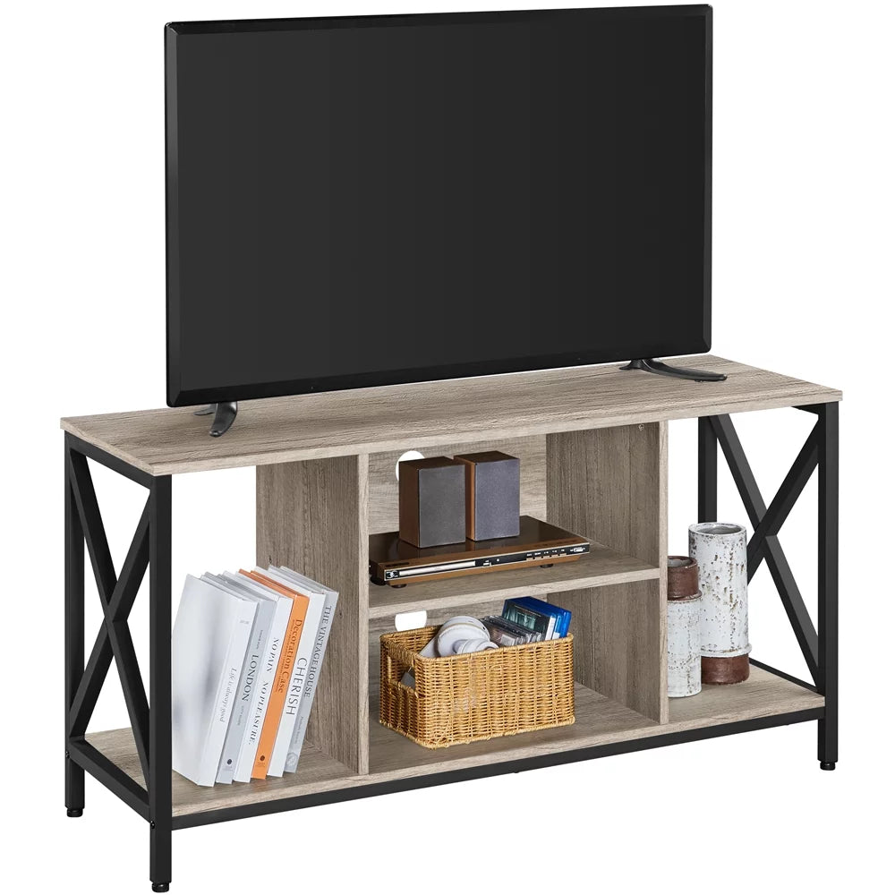 47inch Gray Wooden TV Stand with Storage S21375