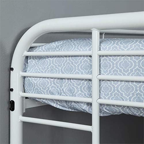 White Metal Twin Over Twin Bunk Bed S88578