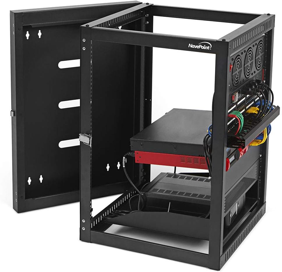 12U 4-Post Open Frame Wall-Mount Network Rack L5360