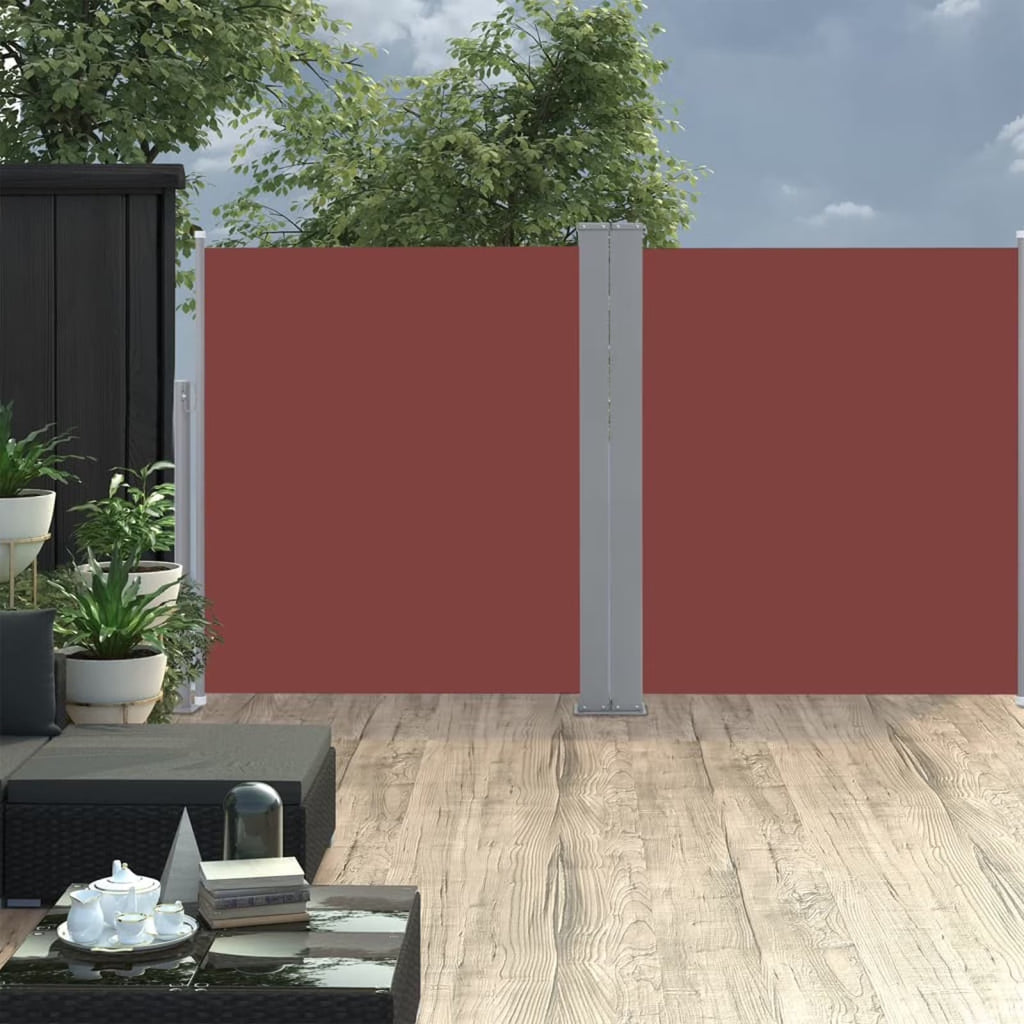 Retractable Side Awning Brown 55.1"x236.2" H531066