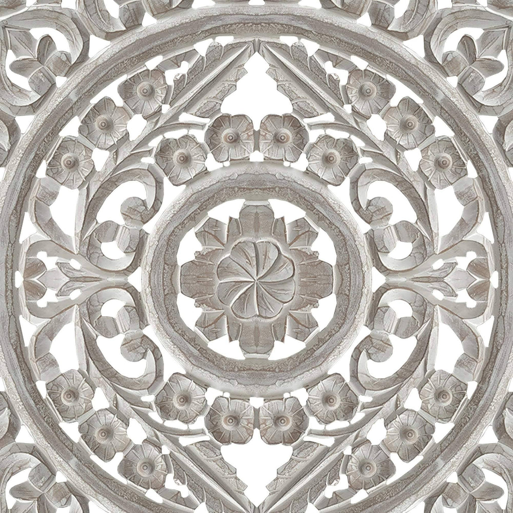 White Distressed Square Wooden Wall Panel P4725