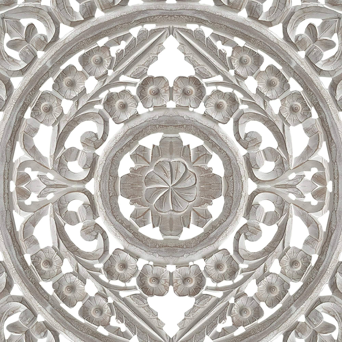 White Distressed Square Wooden Wall Panel P4725