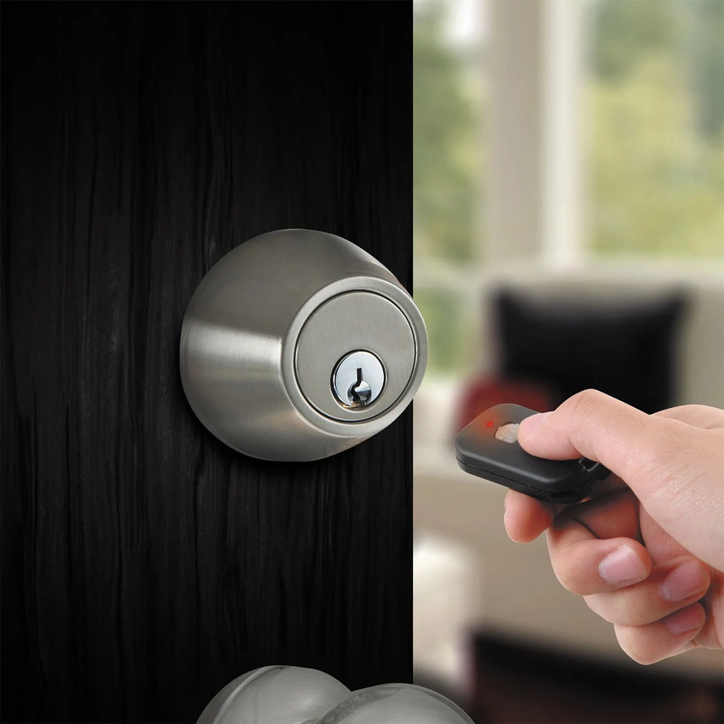 Satin Nickel Remote Deadbolt Q382548