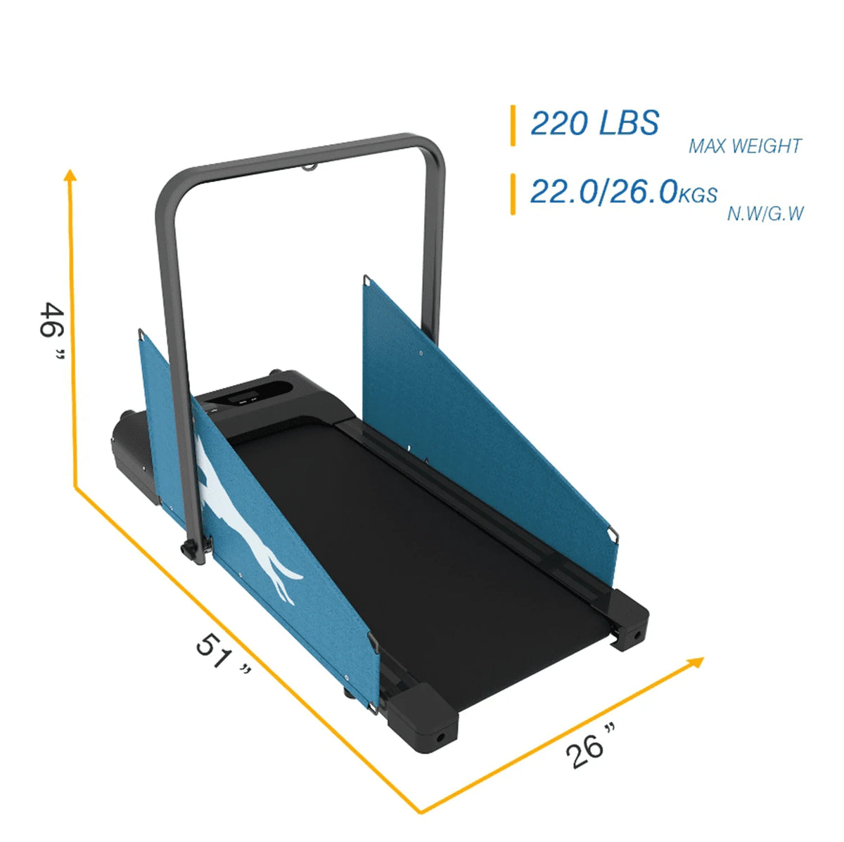 Black Dog Treadmill for Dogs up to 220 lb C977