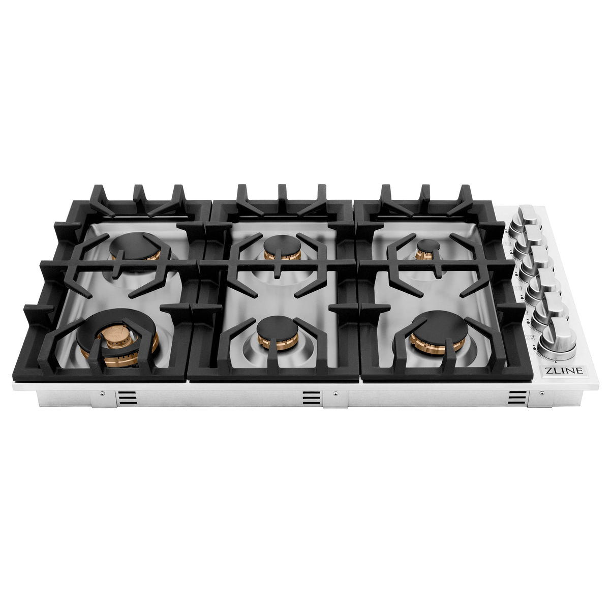 36 in. Dropin Cooktop with 6 Gas Brass Burners P8332