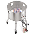 Stainless Steel Propane Burner Turkey Fryer with Wheels 200,000 BTU H519001