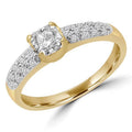 14K Yellow Gold Radiant Diamond Solitaire Engagement Ring C386