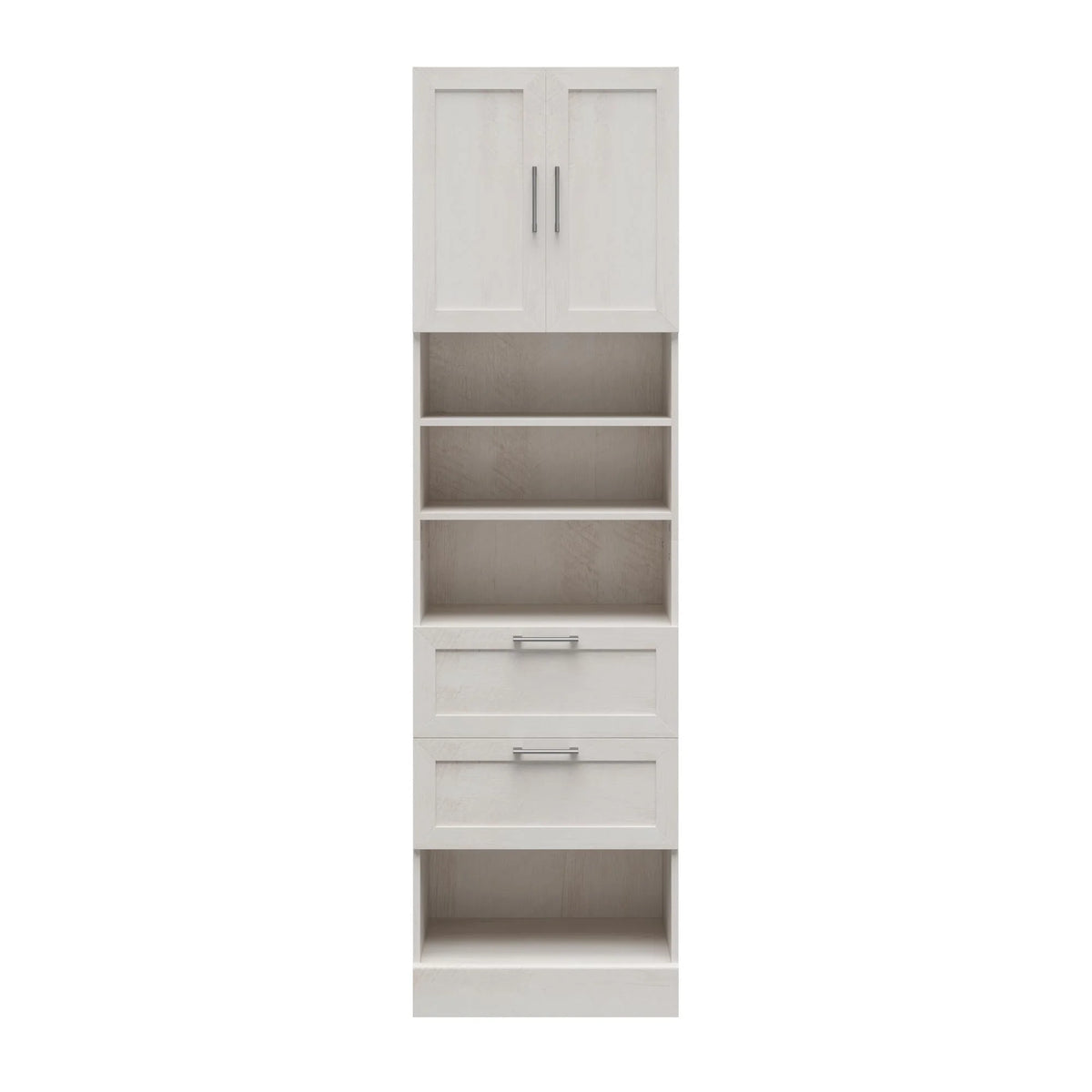 2 Door 2 Drawer Modular Closet Unit, Ivory Oak Q625498