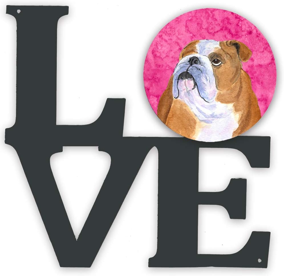 Pink English Bulldog Metal Artwork Wall-Decor, Multicolor Pack of 2 U416140