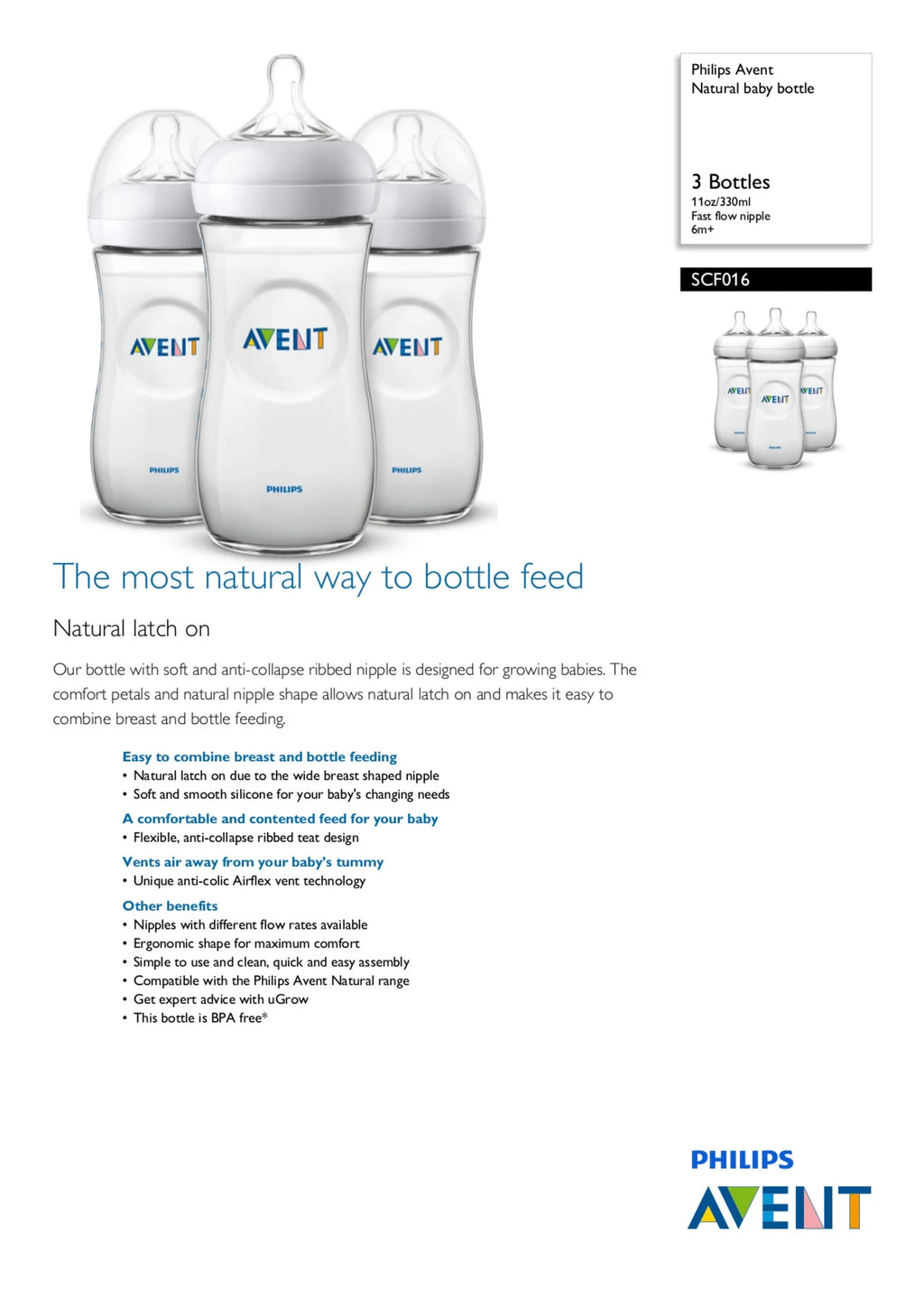 Clear 11 oz Baby Bottle 3 Ct J997047