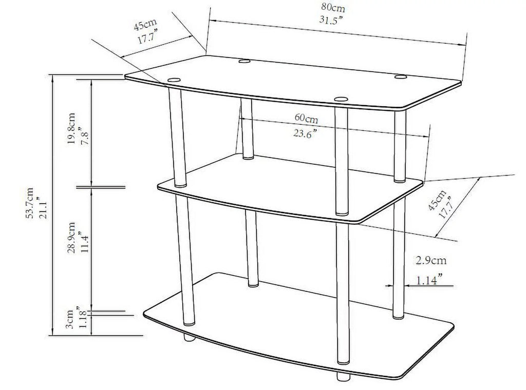Classic Glass TV Stand Y83853