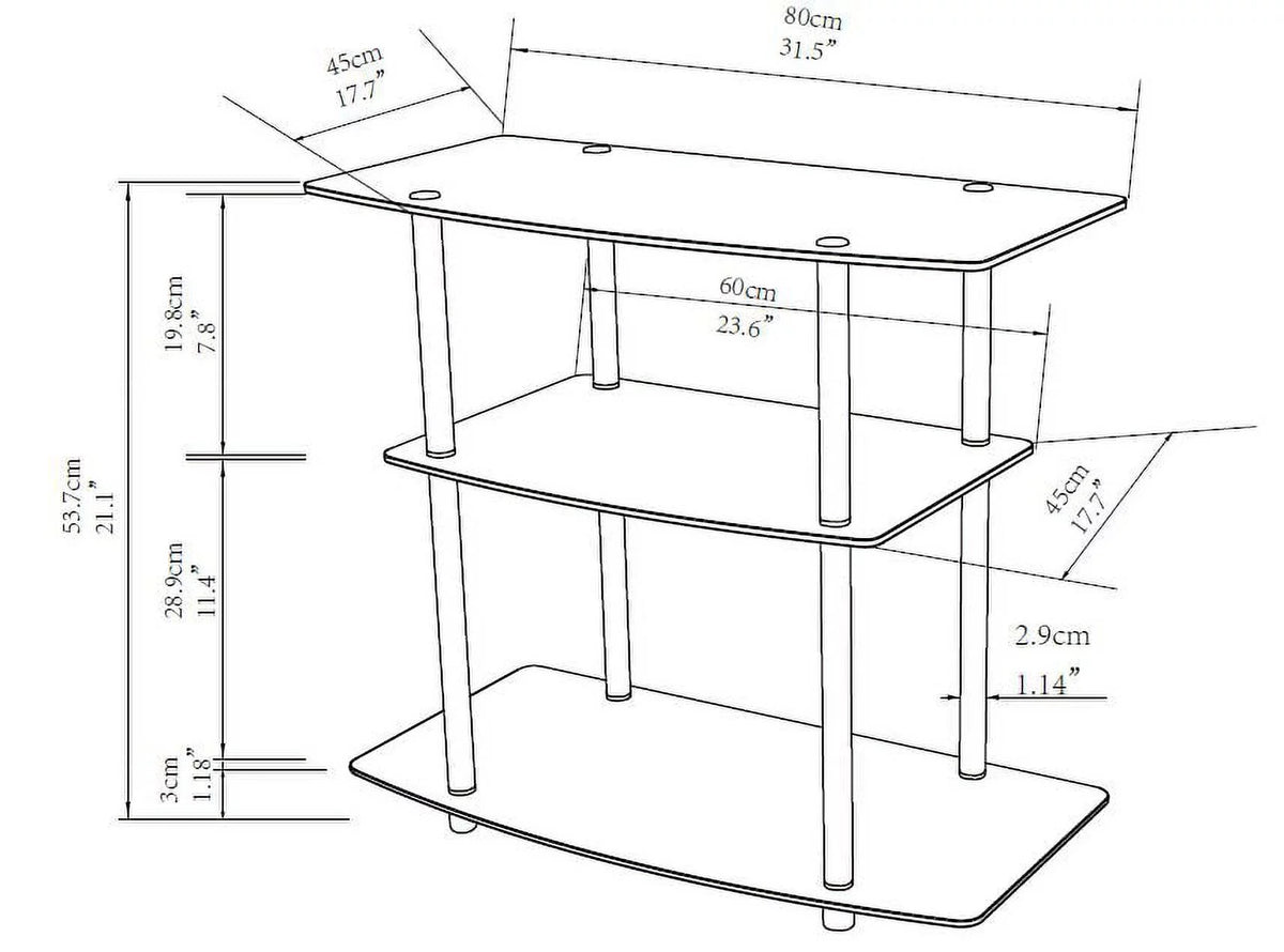 Classic Glass TV Stand Y83853
