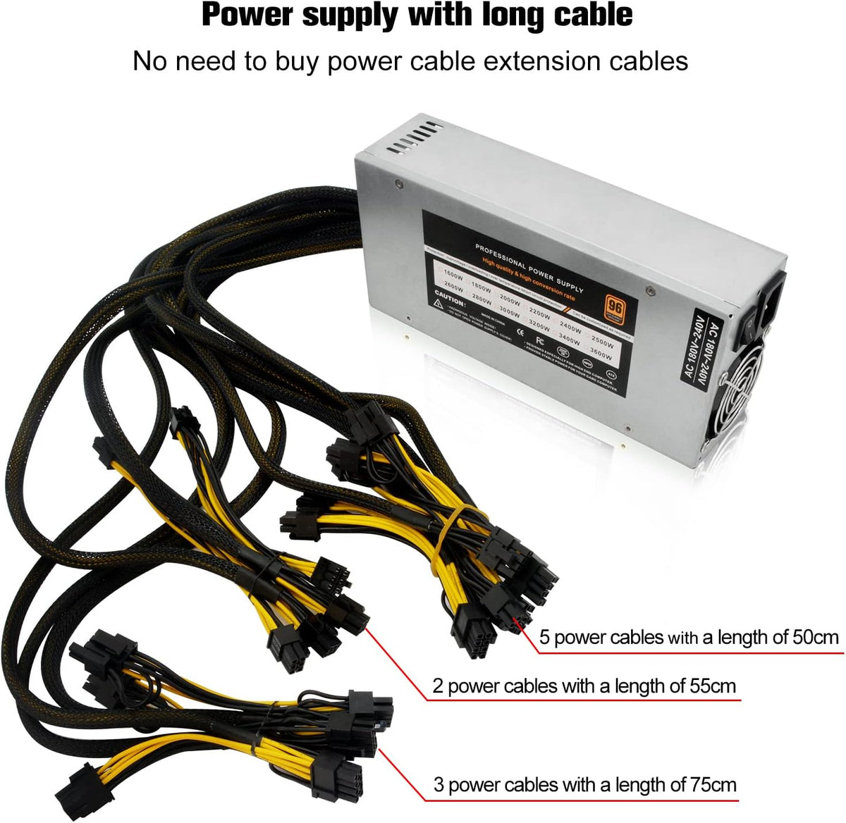 2500W 2U Single Channel Mining Power Supply Q788246