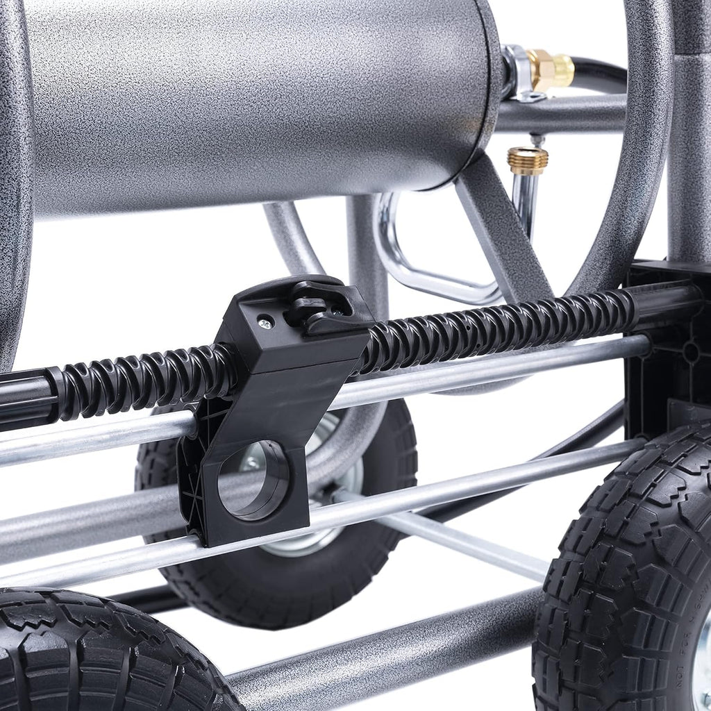 Heavy Duty Hose Reel Cart with 4 Wheels, 250-Feet Capacity F361
