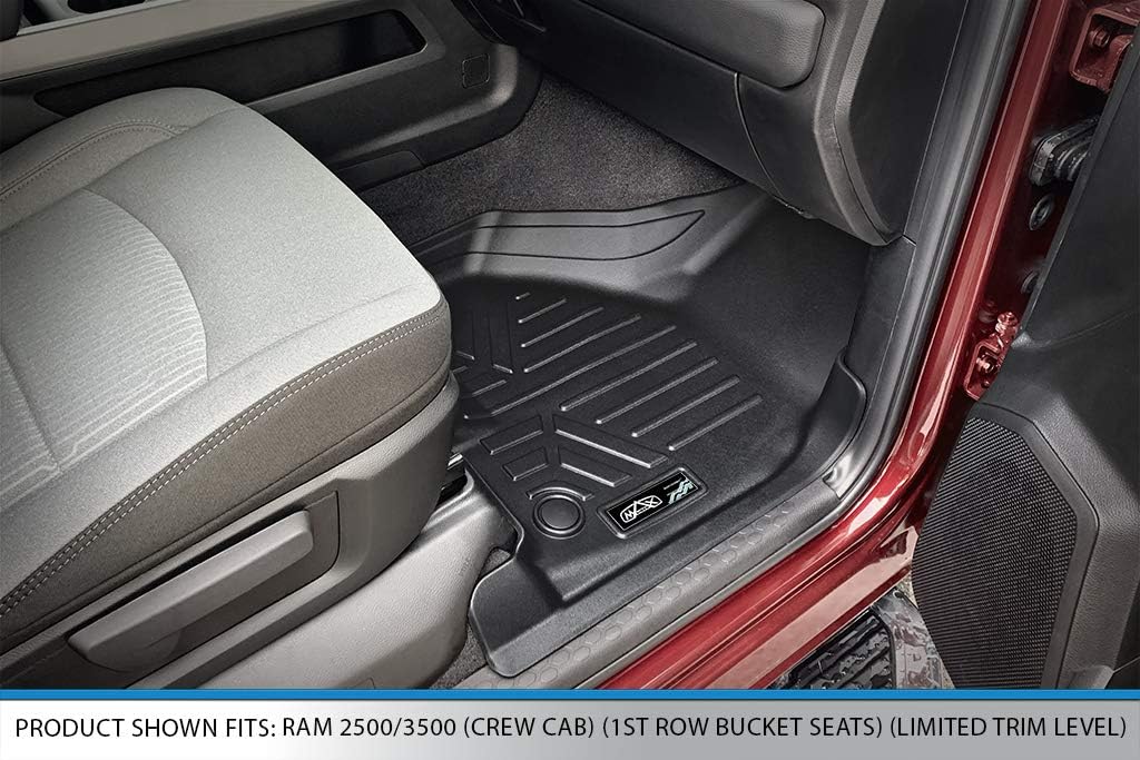2 Row Black Floor Mats for 2019-2022 Ram 2500/3500 Crew Cab G945965