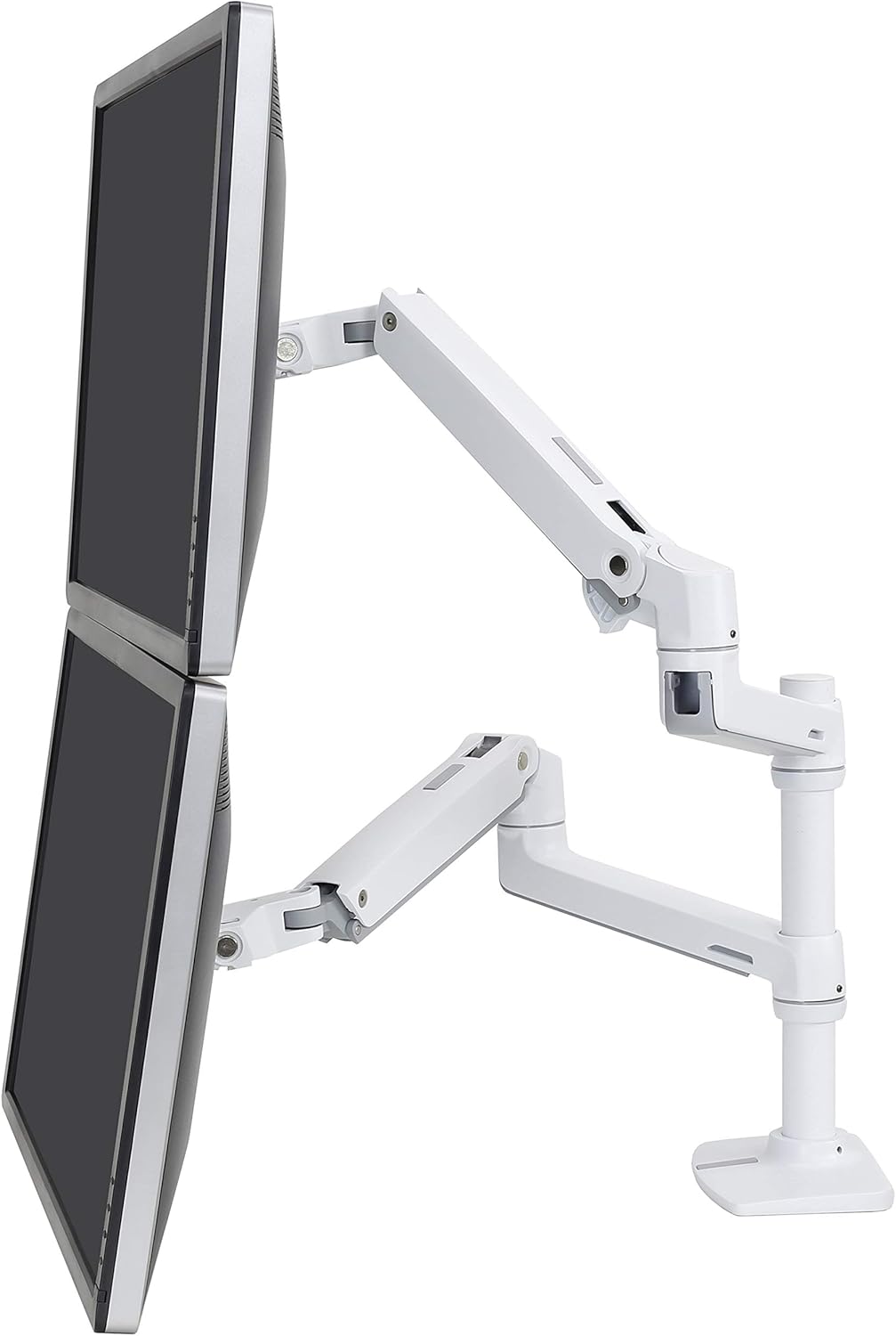 Vertical Stacking Dual Monitor Arm, Matte Black D873