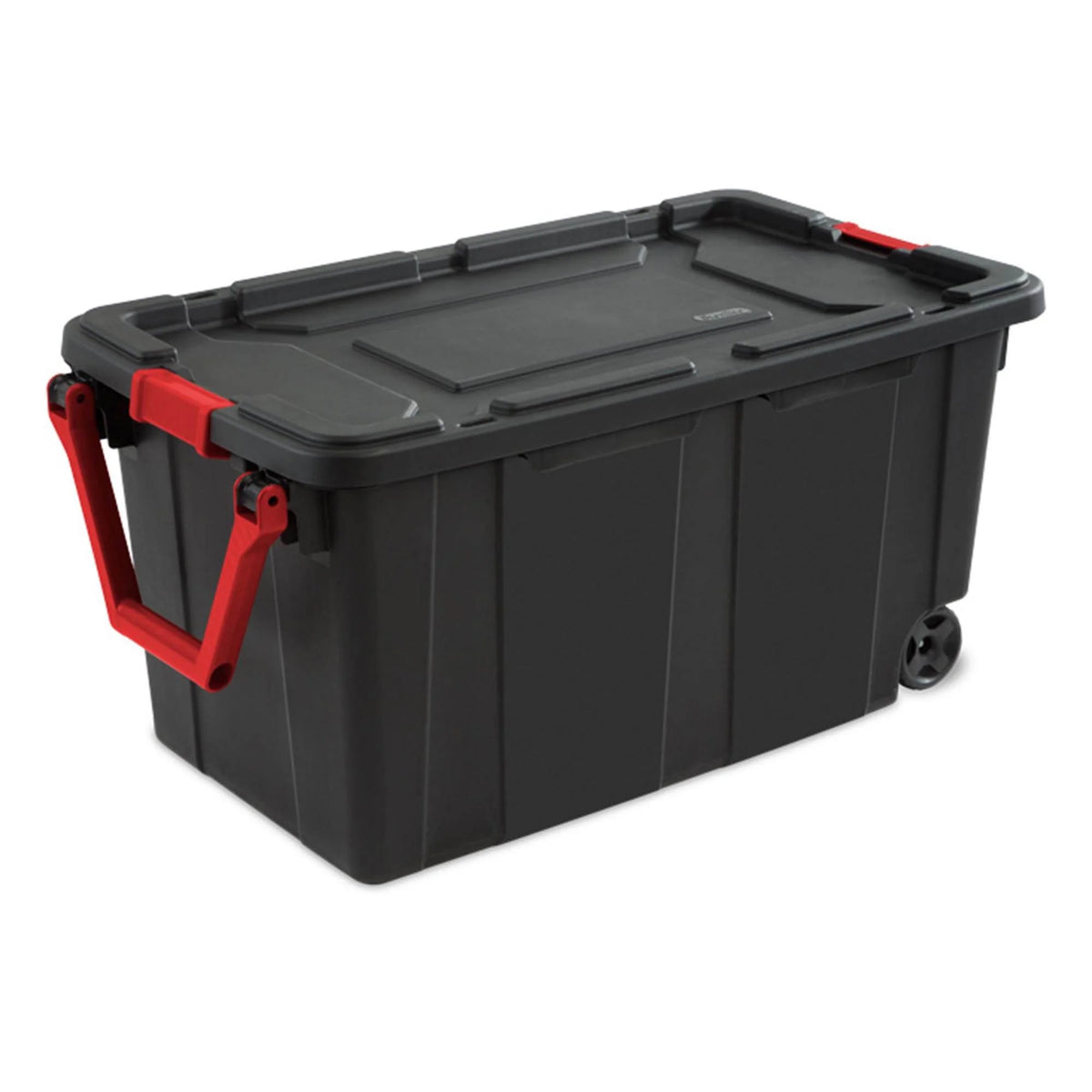 Black 8 Pack 40 Gallon Wheeled Storage Tote T75620