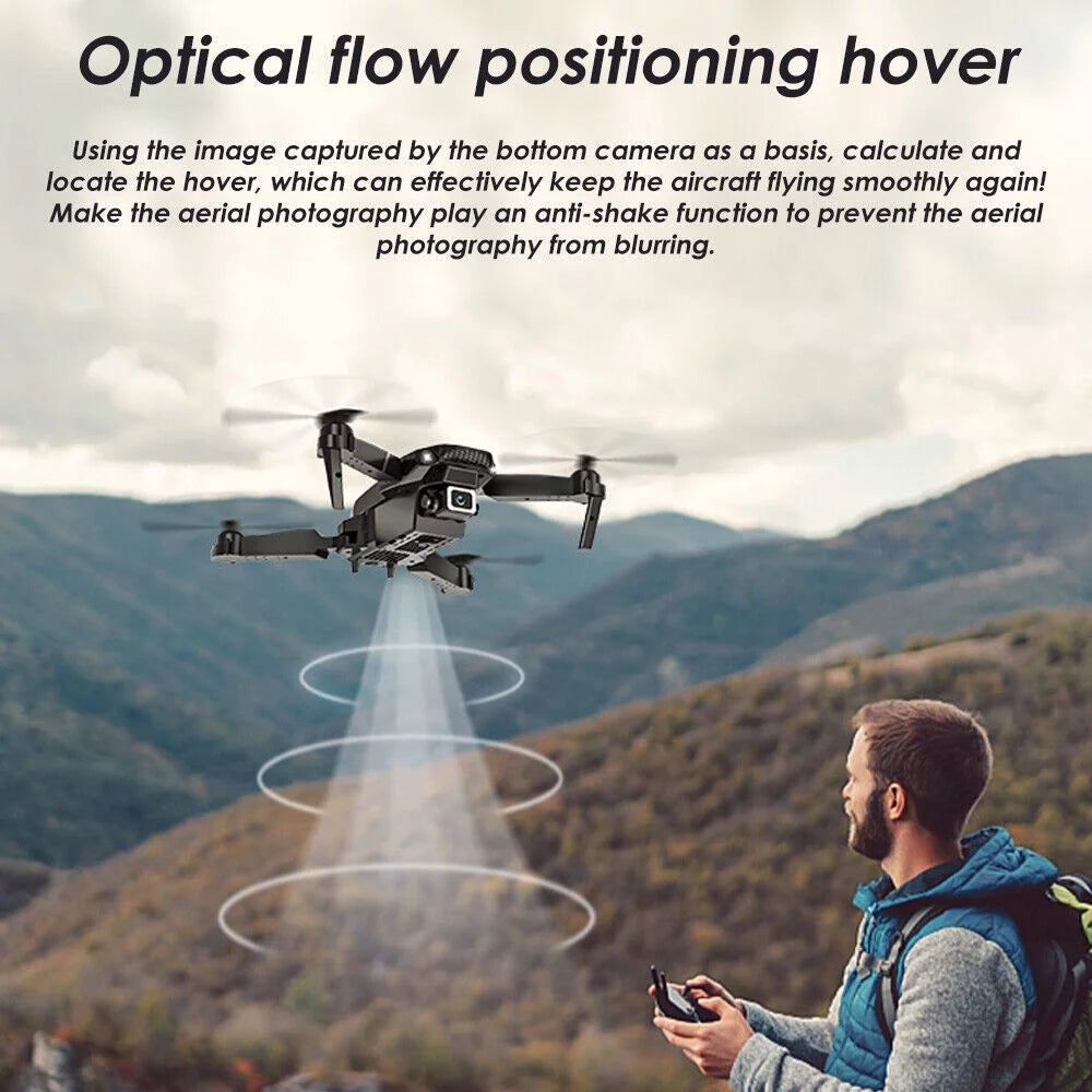 4K HD Dual Camera RC Drone with 4 Batteries W361499