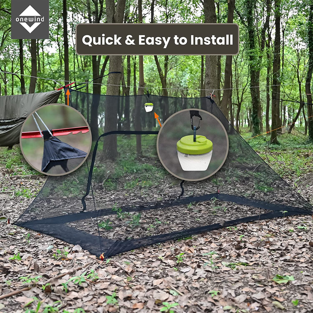 Camping Tarp Set with Ripstop Silnylon Silicone PU Coating S4568
