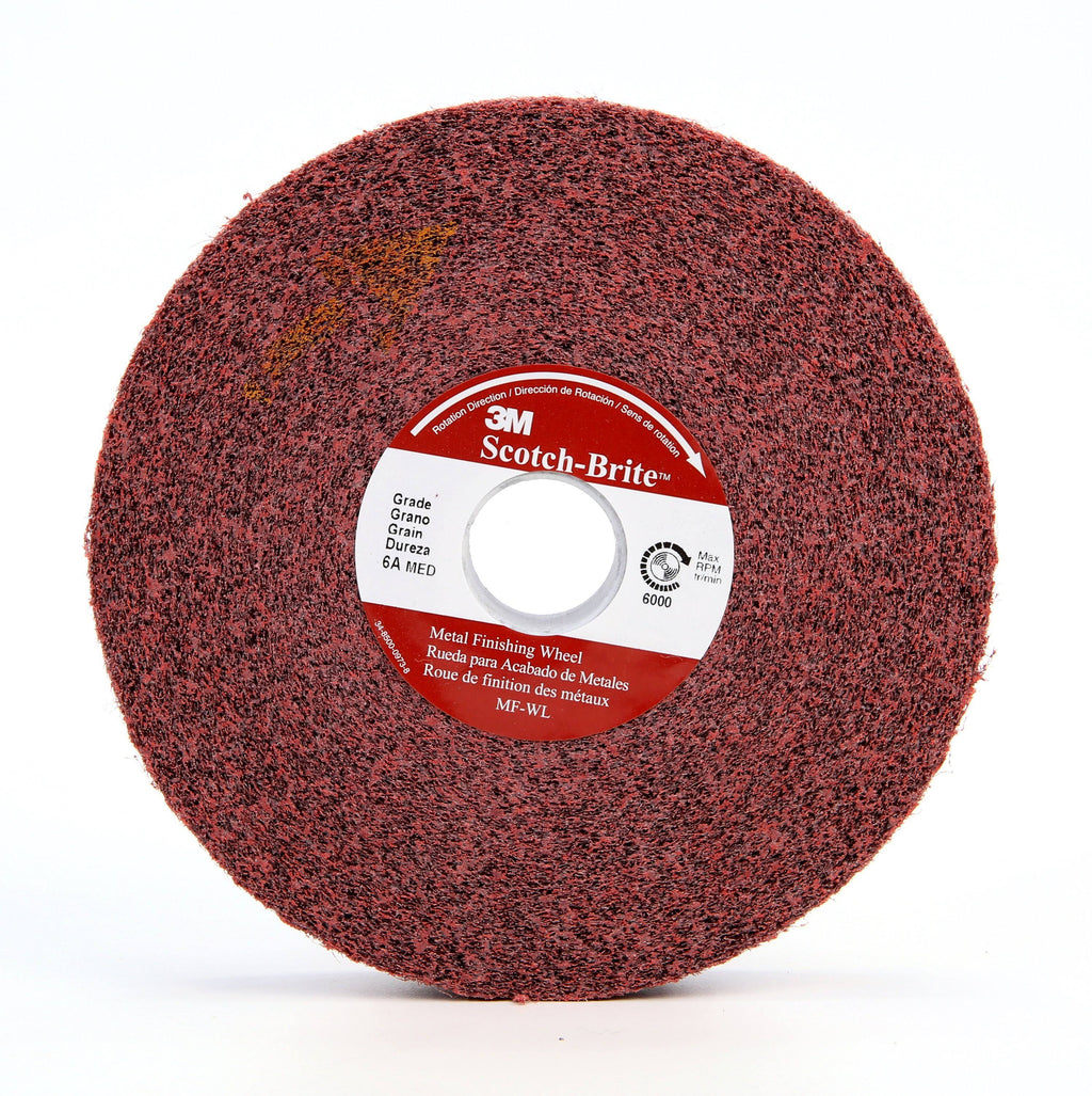 Metal Finishing Wheel 8 in x 1/2 in x 3 in 5A Med 4 per Case C3933