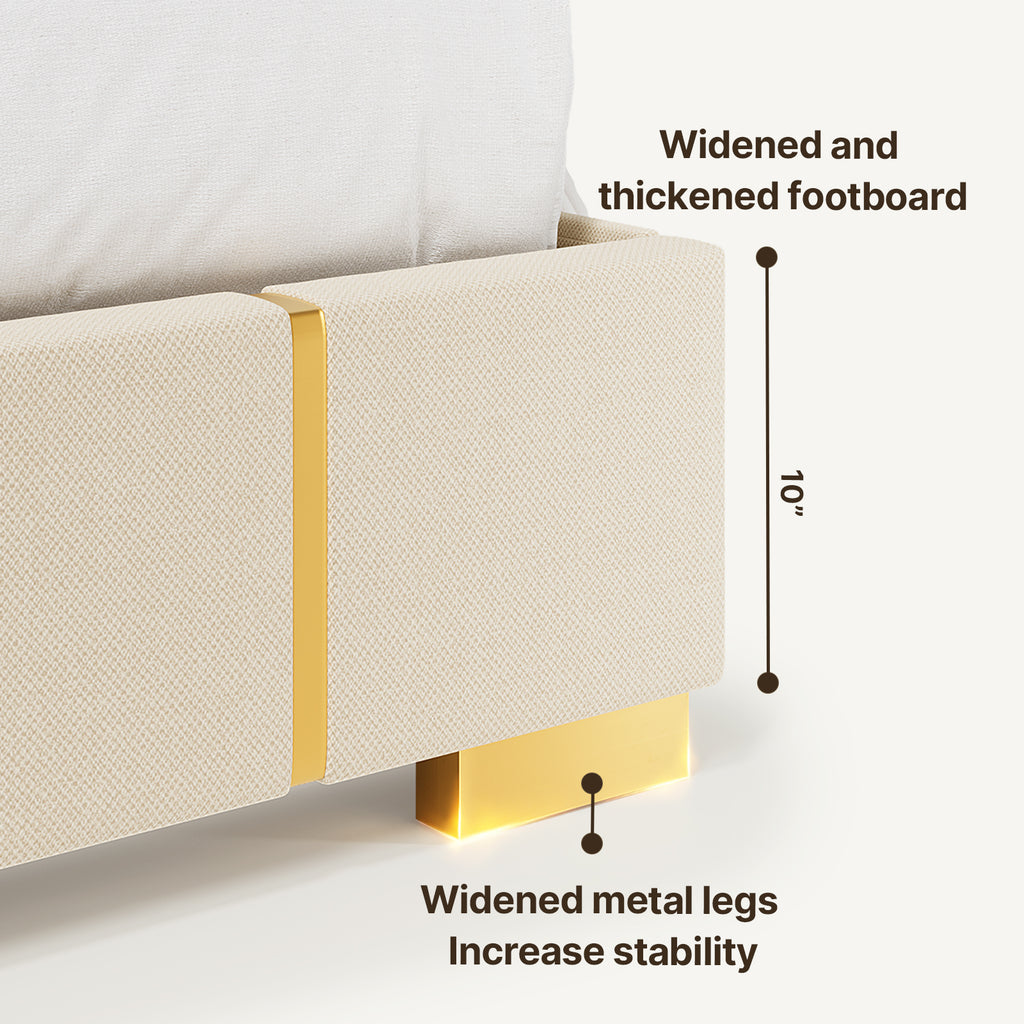 Queen Size Fabric Upholstered Bed Frame E209155