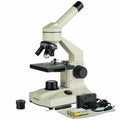 All-Metal All Optical Glass Lens Student Biological Field Microscope with LED Light A144