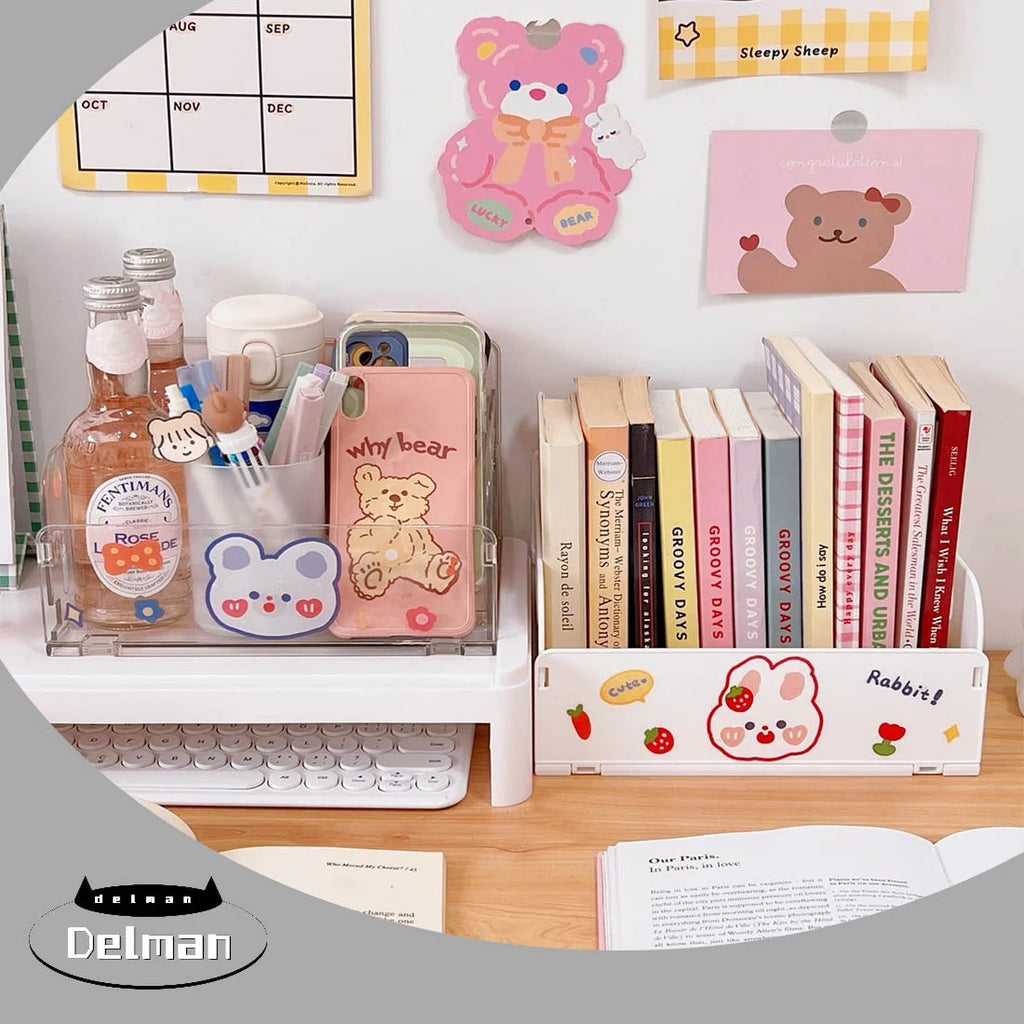 Foldable Desk Organizer with Stickers J245