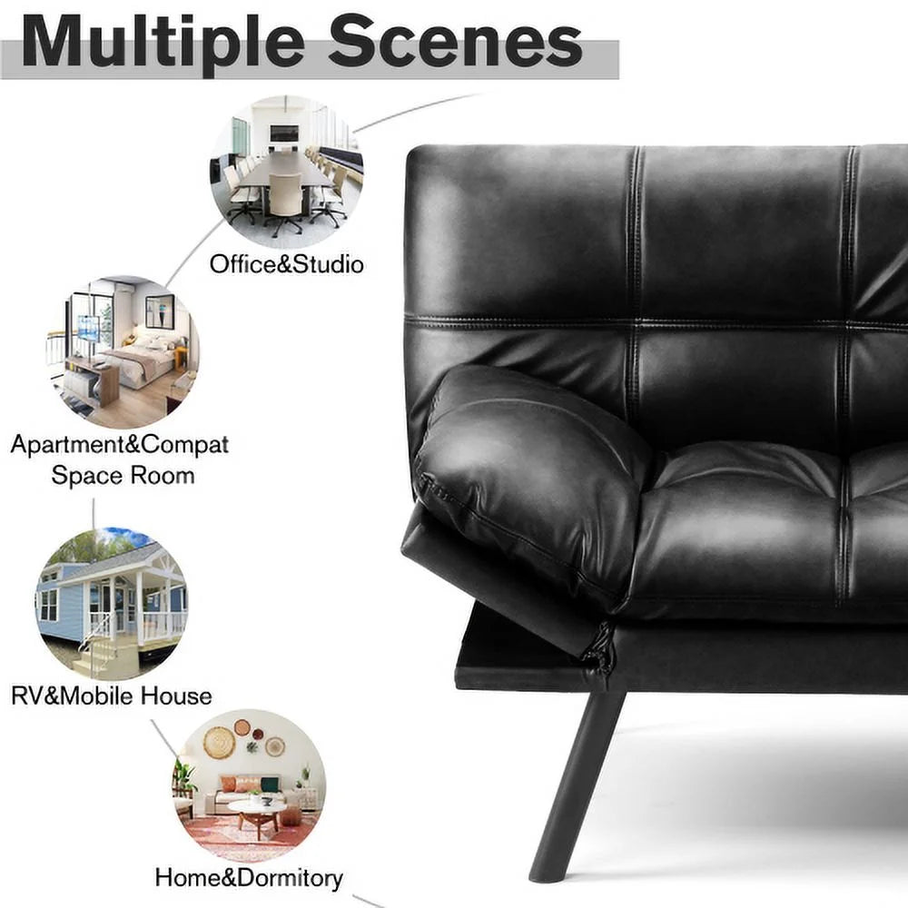 Convertible Memory Foam Futon Sofa Bed B401689