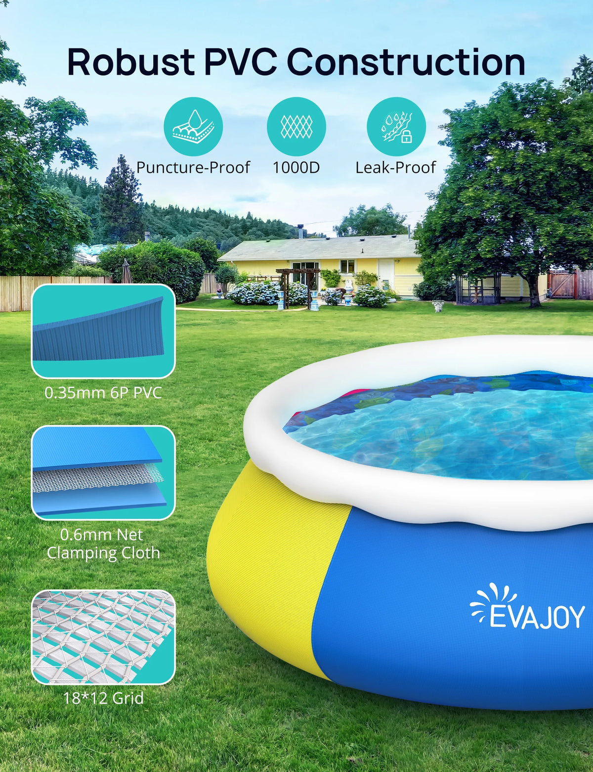 15ft 35in Above Ground Pool with Filter Pump S885
