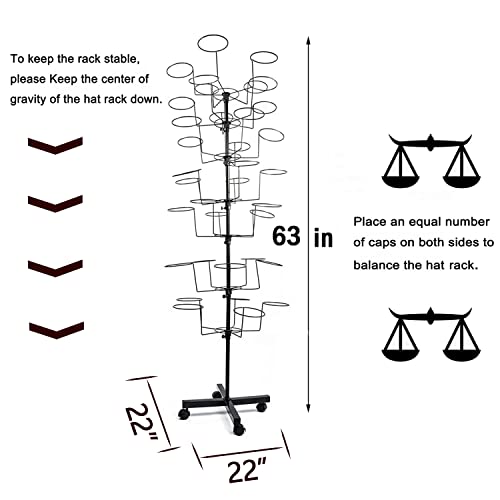 5-Tier Metal Hat Display Rack A1665