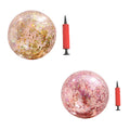 Luxury Gold Sequin + Rose Gold Sequin 2pcs Inflatable PVC Beach Balls with Pumps Z736004