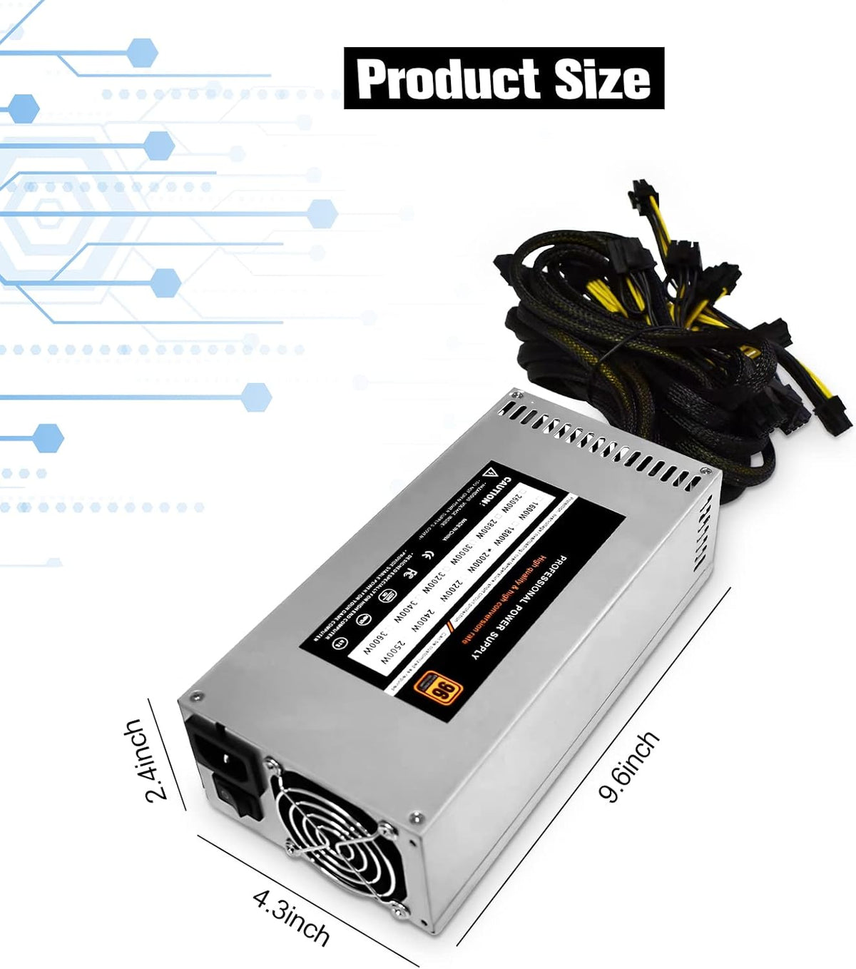 2500W 2U Single Channel Mining Power Supply Q788246