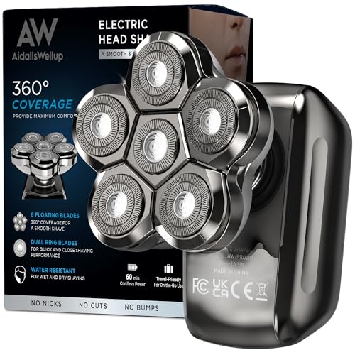 6D Blade Refills for Electric Head Shaver, Washable H342285