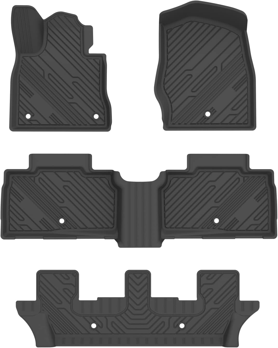 Black TPE All Weather Floor Mats Full Set Q4730