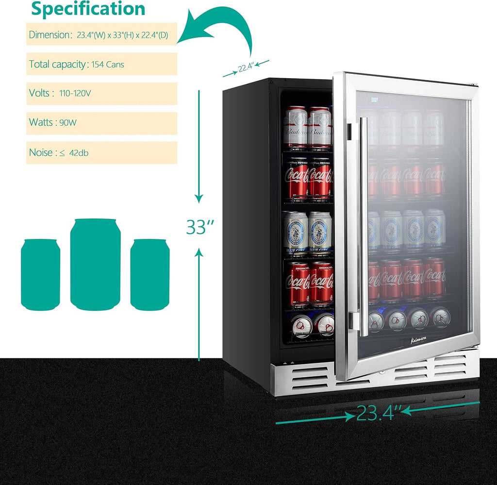 24 inch Beverage Refrigerator with Blue Interior Light C994487