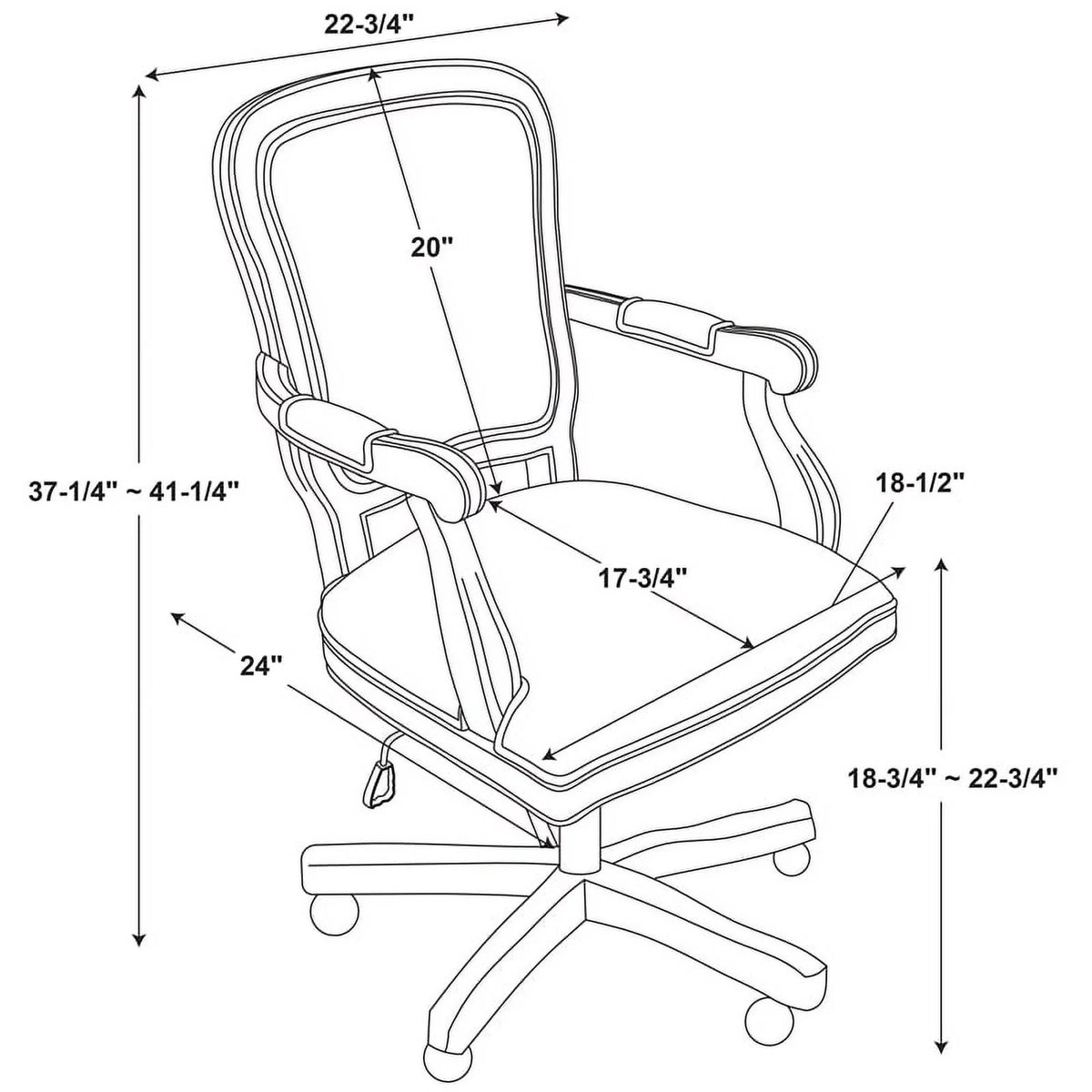 Light Gray Upholstered Office Chair Q278
