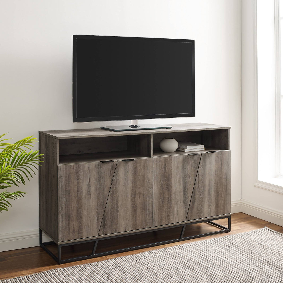 58-Inch Dark Walnut Sideboard W219586