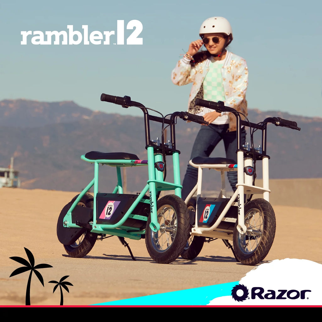 White 12" Air-Filled Tires Seated Electric Scooter L776