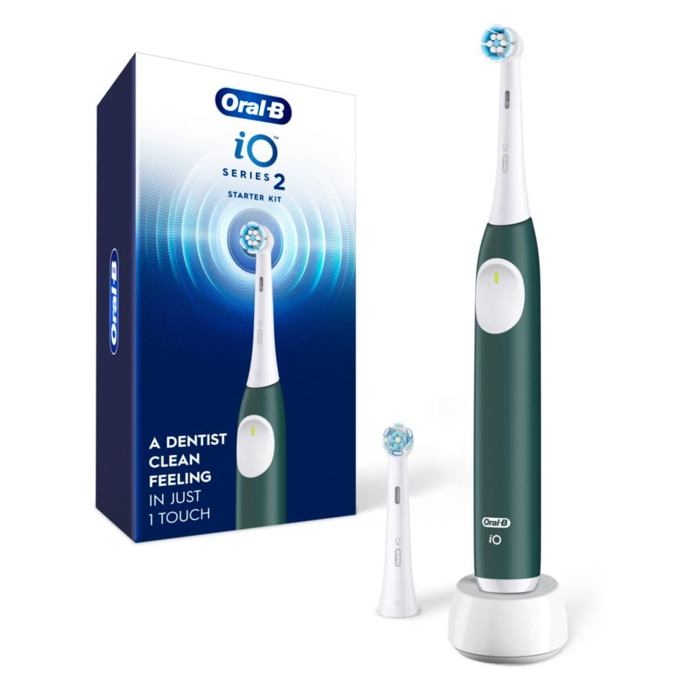 Forest Green Rechargeable Electric Toothbrush with 2 Brush Heads G254948