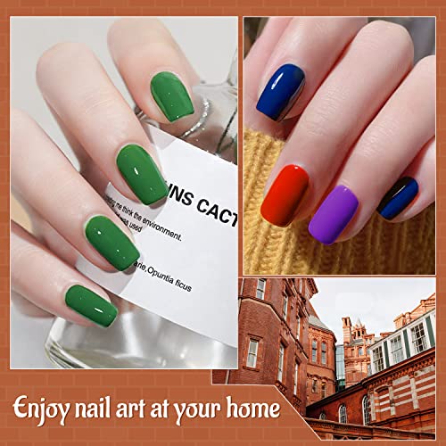 10 Colors Gel Nail Polish Kit with Mini UV LED Nail Lamp Base Coat Top Coat Set V756
