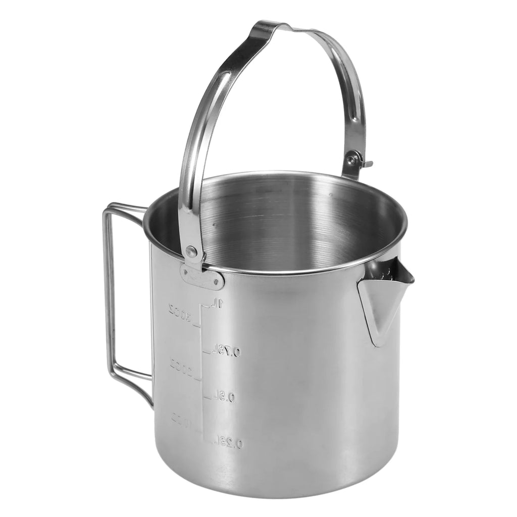 1L Stainless Steel Cooking Pot with Foldable Handle U310